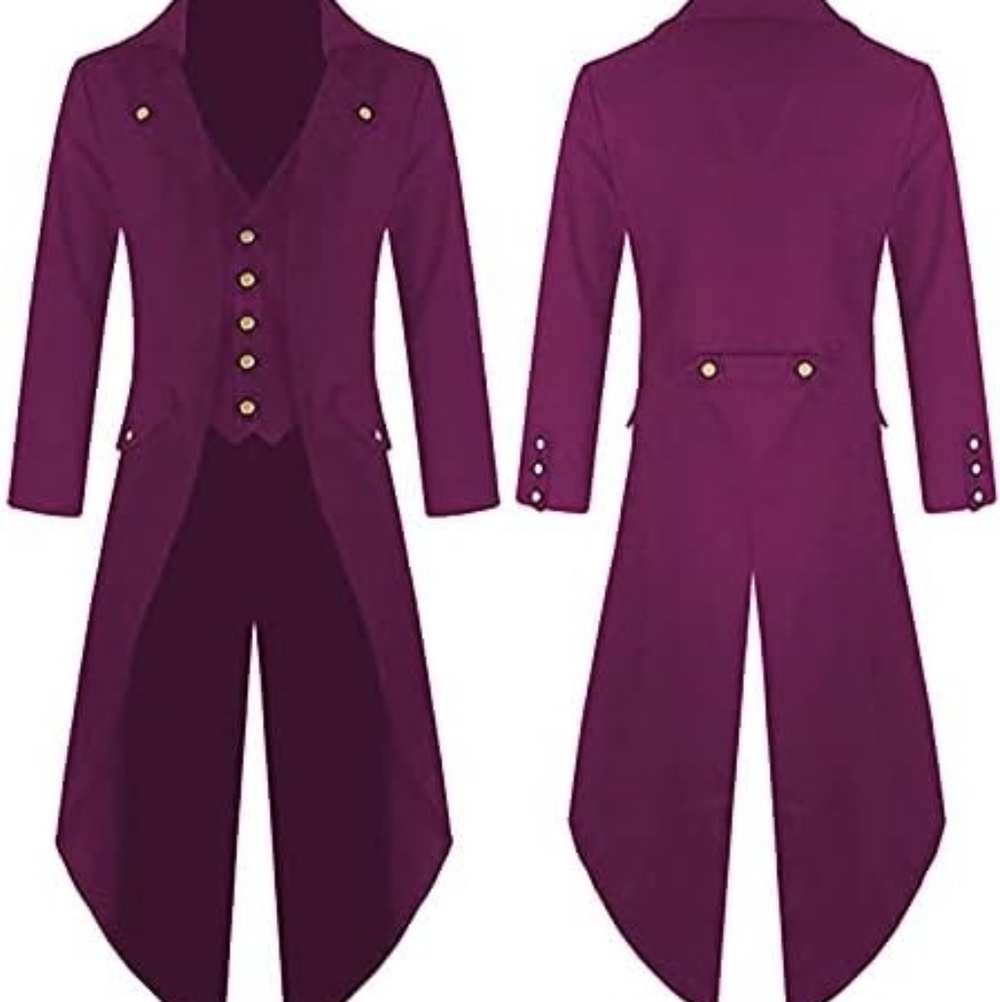 Men's Purple Tailcoat Jacket 0004